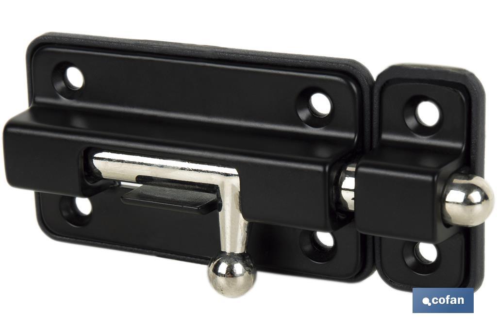 Door Bolt with Plastic Plate | Bolt Locks Available in several colours | Different sizes - Cofan