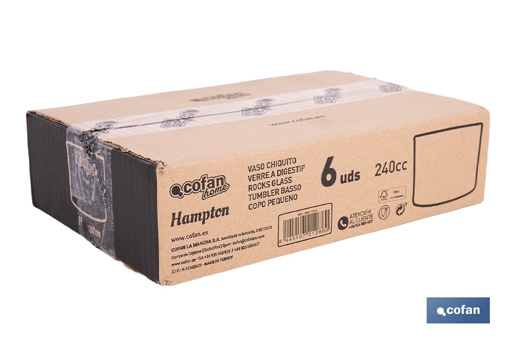 Vaso de Licor Hampton 24 cl - Cofan