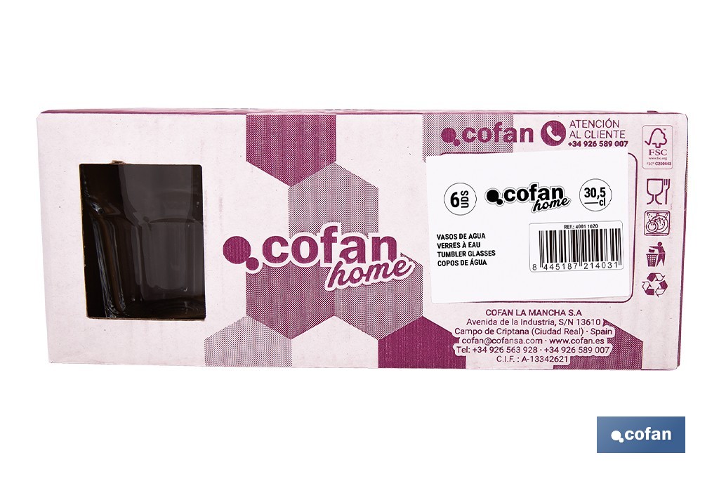 Vaso Agua Lublin 30,5 cl - Cofan