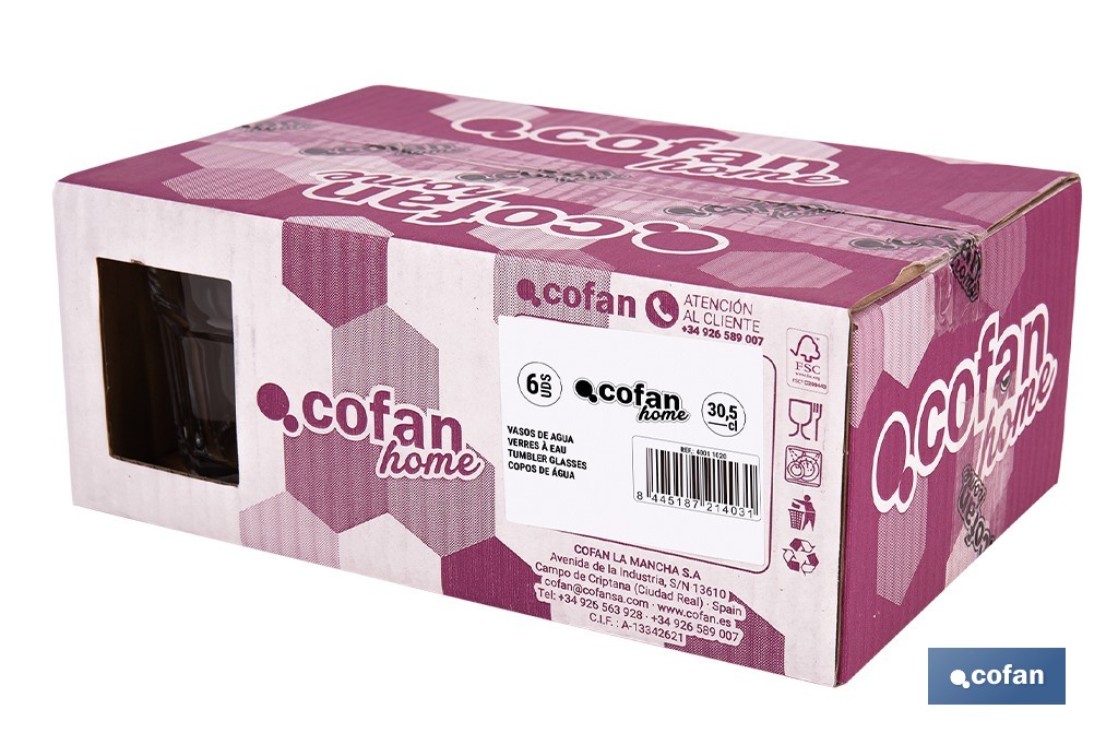 Vaso Agua Lublin 30,5 cl - Cofan