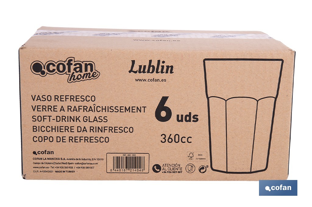 Vaso Refresco Lublin 36 cl - Cofan