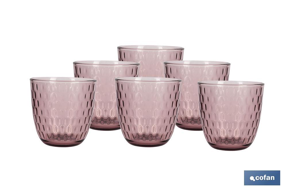 Pack de 6 vasos de agua Modelo Ópalo | Capacidad: 29 cl | Varios colores - Cofan