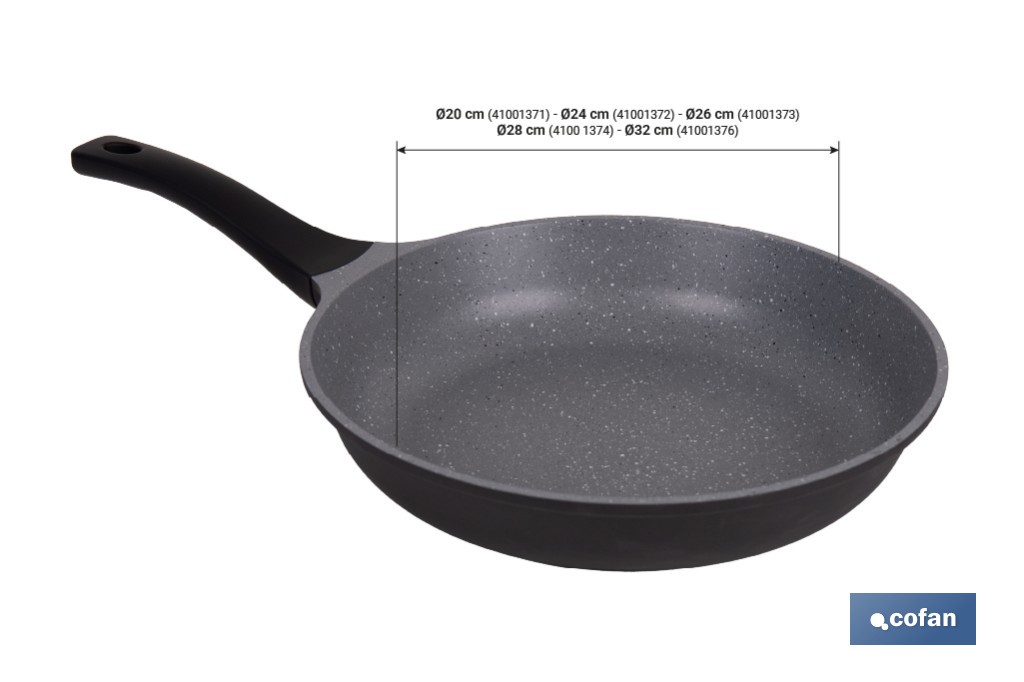 Poêle avec plusieurs diamètres | Convient pour Induction et au lave-vaisselle | Aluminium forgé | Antiadhésive | Modèle Anzio - Cofan