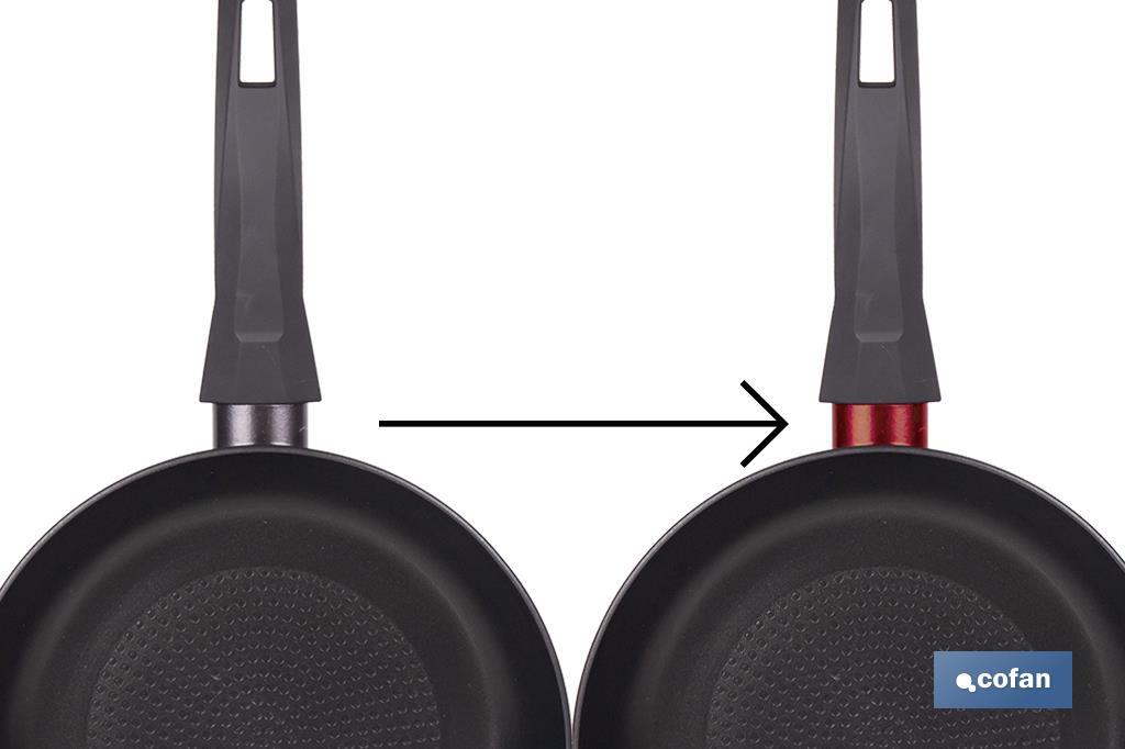 Non-stick aluminium frying pan, Brasatto Model | Diameter from 160 mm to 320 mm | With flameproof ring - Cofan