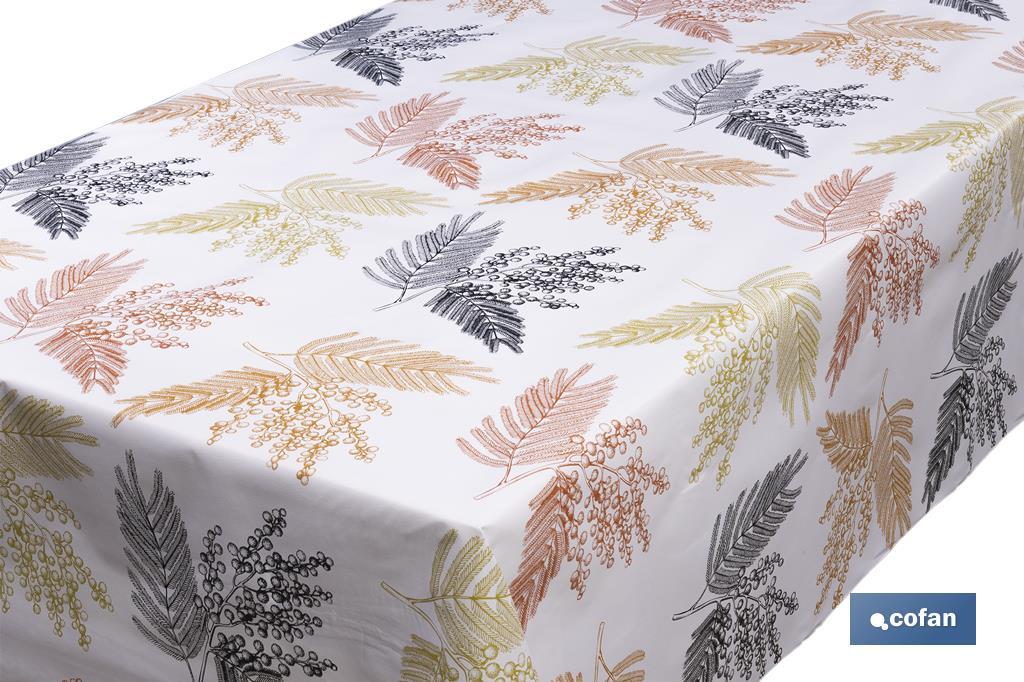 Oilcloth roll with branch pattern | PVC tablecloth | Size: 1.40 x 25m - Cofan