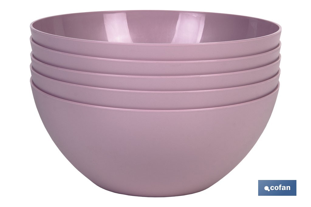 Bol Modelo Albahaca | Fabricado em polipropileno | Tigela de plástico | Várias Cores | Multiusos - Cofan