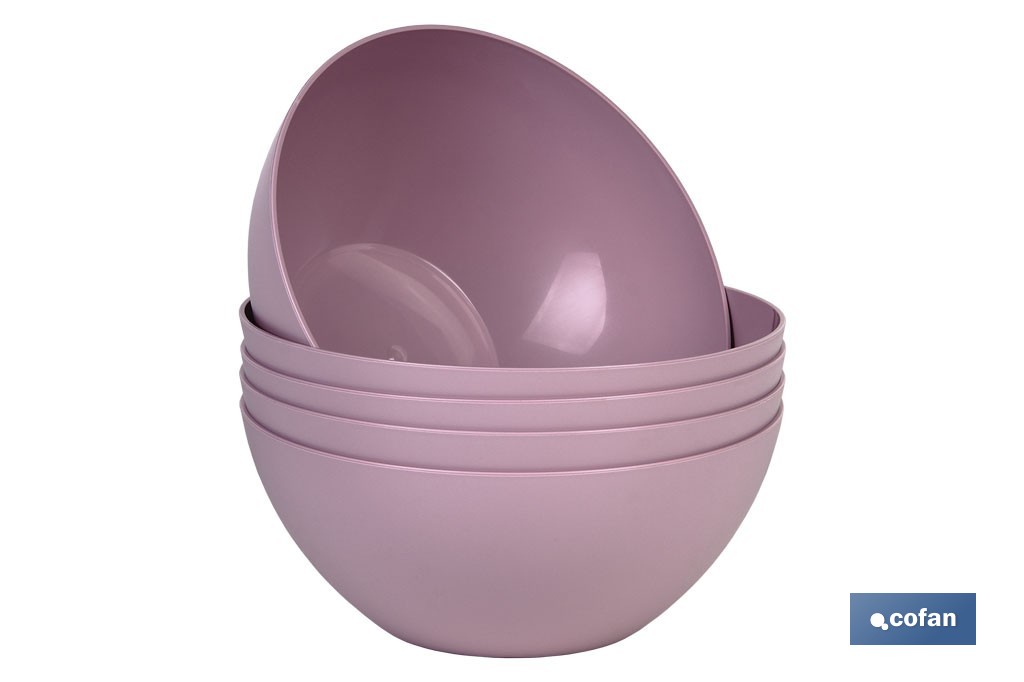 Bol Modelo Albahaca | Fabricado em polipropileno | Tigela de plástico | Várias Cores | Multiusos - Cofan