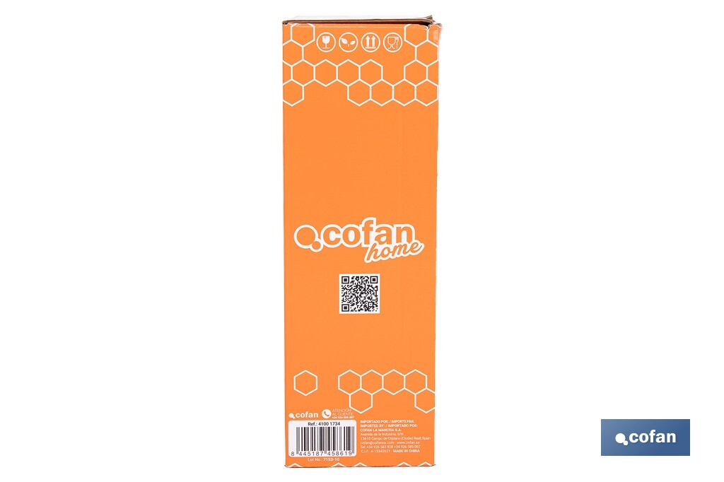 Set de aceitera y vinagrera | Frascos de vidrio borosilicato | Soporte incluido | Tapas de color beige | Juego de 2 piezas | Capacidad: 300 ml - Cofan