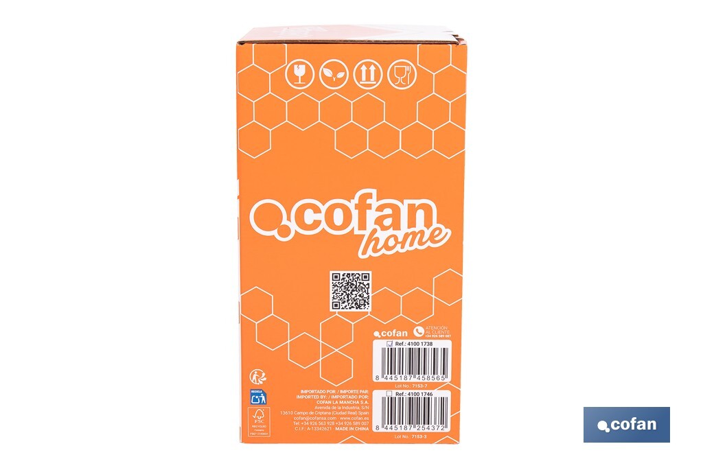 Bote de cocina de vidrio borosilicato | Tapa beige | Cierre a presión | Capacidad: 1 litro | Almacenaje de alimentos | Medidas: Ø10 x 18,6 cm - Cofan