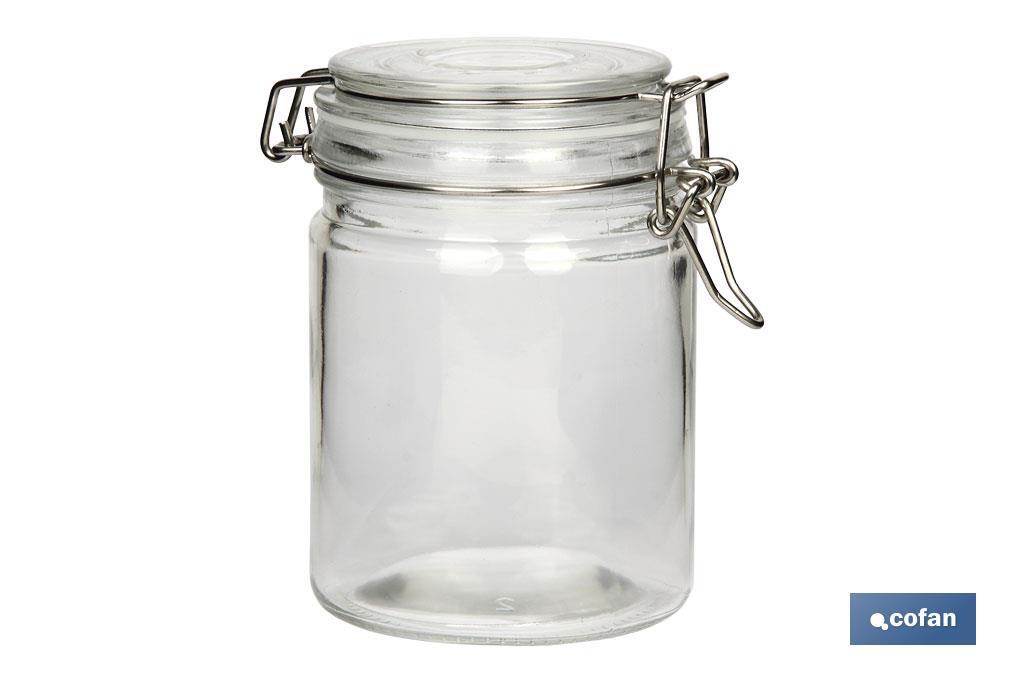 Set of 4 storage glass jars | 750-1,150-1,500-2,100ml Capacity - Cofan