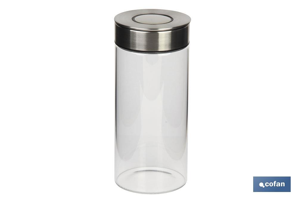 Bocal en verre borosilicate | Contenance de 550 ml jusqu'à 1900 ml | Convient pour un usage alimentaire - Cofan