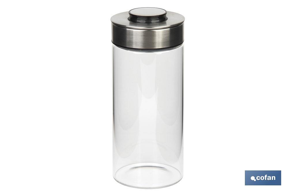 Bocal en verre borosilicate | Contenance de 550 ml jusqu'à 1900 ml | Convient pour un usage alimentaire - Cofan