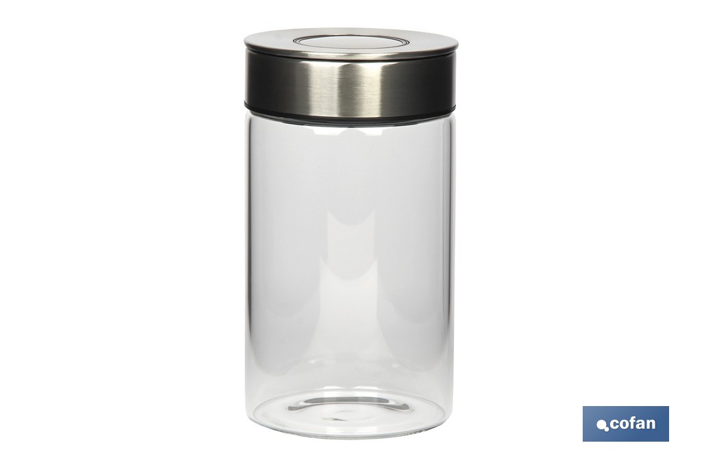 Barattolo di vetro borosilicato | Capacità: da 550 ml a 1900 ml | Adatto al contatto con gli alimenti - Cofan