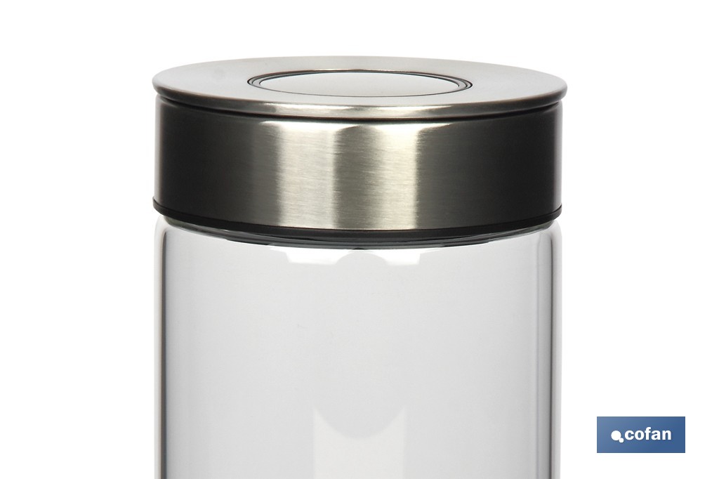 Barattolo di vetro borosilicato | Capacità: da 550 ml a 1900 ml | Adatto al contatto con gli alimenti - Cofan