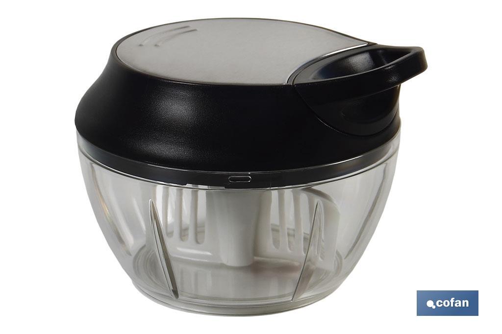 Manual food chopper | Fresh-keeping lid and mixer included | 500ml capacity | ABS, polypropylene and stainless Steel - Cofan