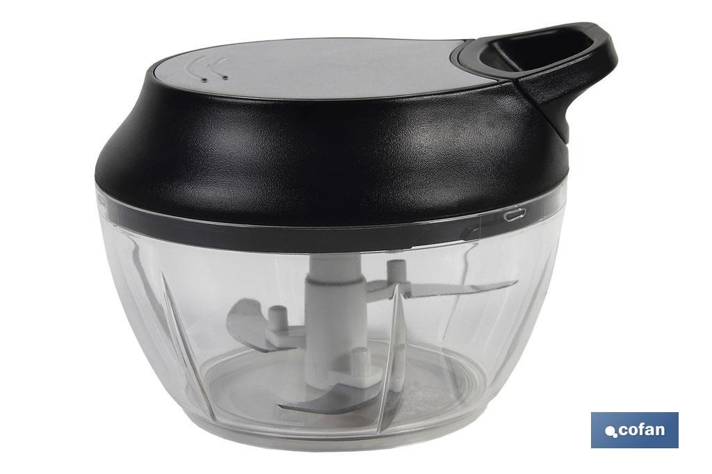 Manual food chopper | Fresh-keeping lid and mixer included | 500ml capacity | ABS, polypropylene and stainless Steel - Cofan