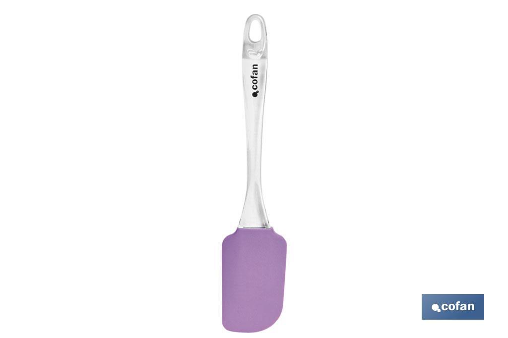 Silicone spatula | Vergini Model | Silicone head with clear nylon handle | 25cm in length - Cofan