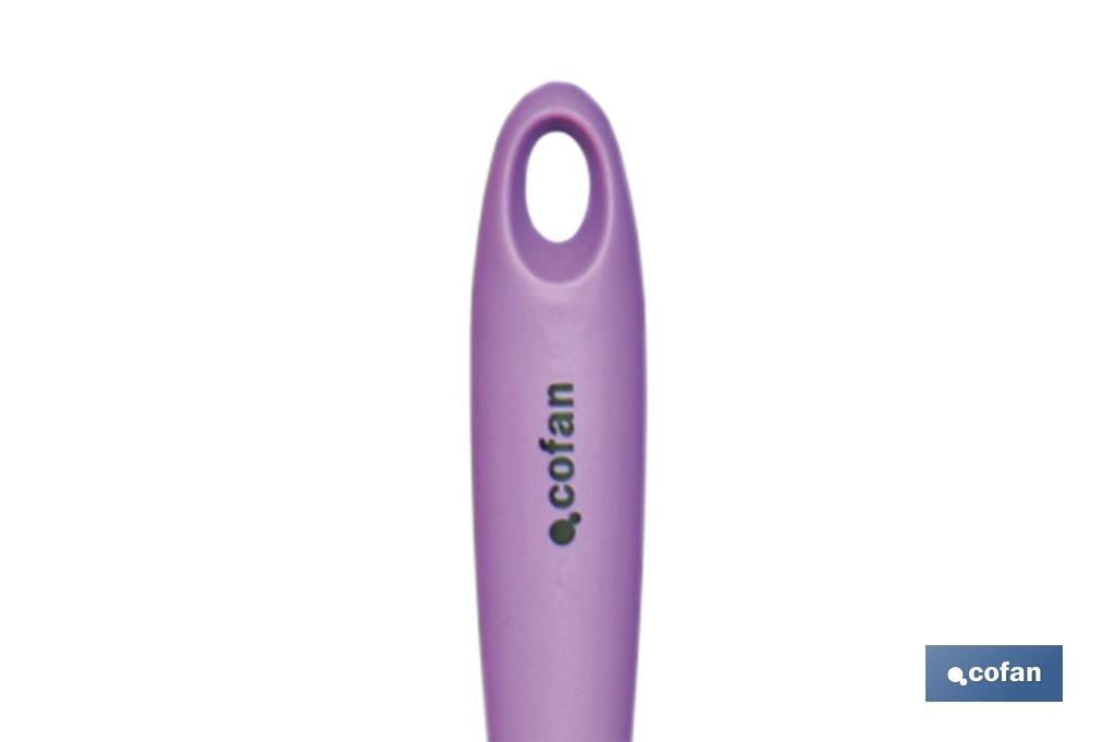 Kitchen spoon, Vergini Model | Silicone-coated nylon | Size: 27 x 5.7cm | Resistance up to 220°C - Cofan