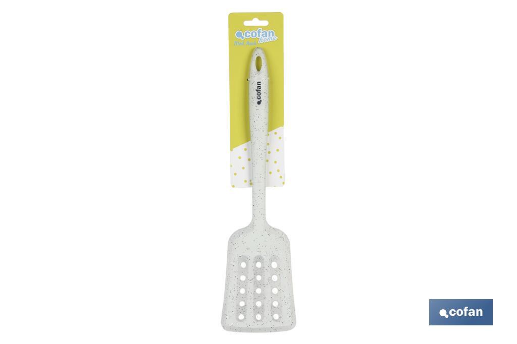 Colher de cozinha Ranhurada Modelo Bach I Silicone e nylon I Medida 34 cm - Cofan