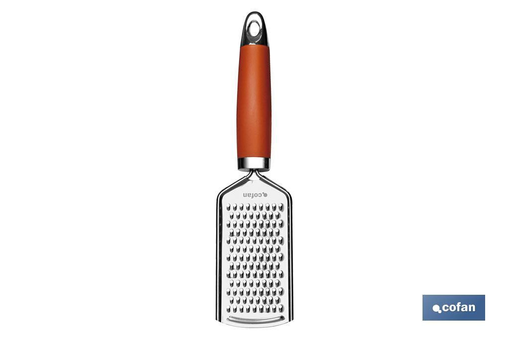 Double-sided grater, Sena Model | Stainless steel with red ABS handle | Size: 24cm - Cofan