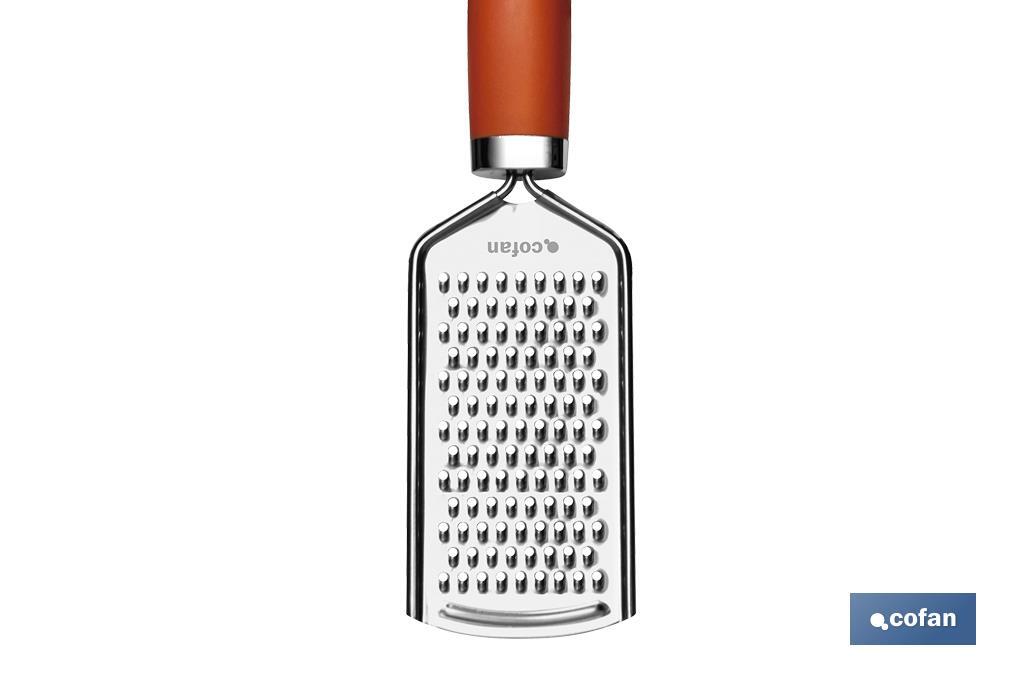 Double-sided grater, Sena Model | Stainless steel with red ABS handle | Size: 24cm - Cofan