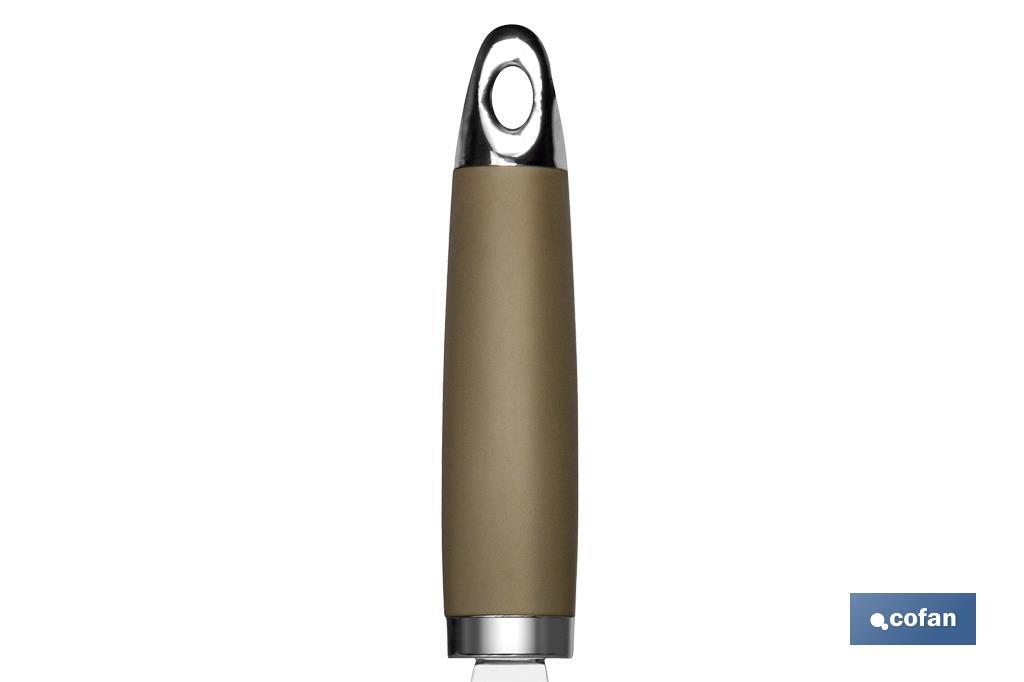 Potato peeler, Sena Model | Stainless steel with brown ABS handle | Size: 18cm - Cofan