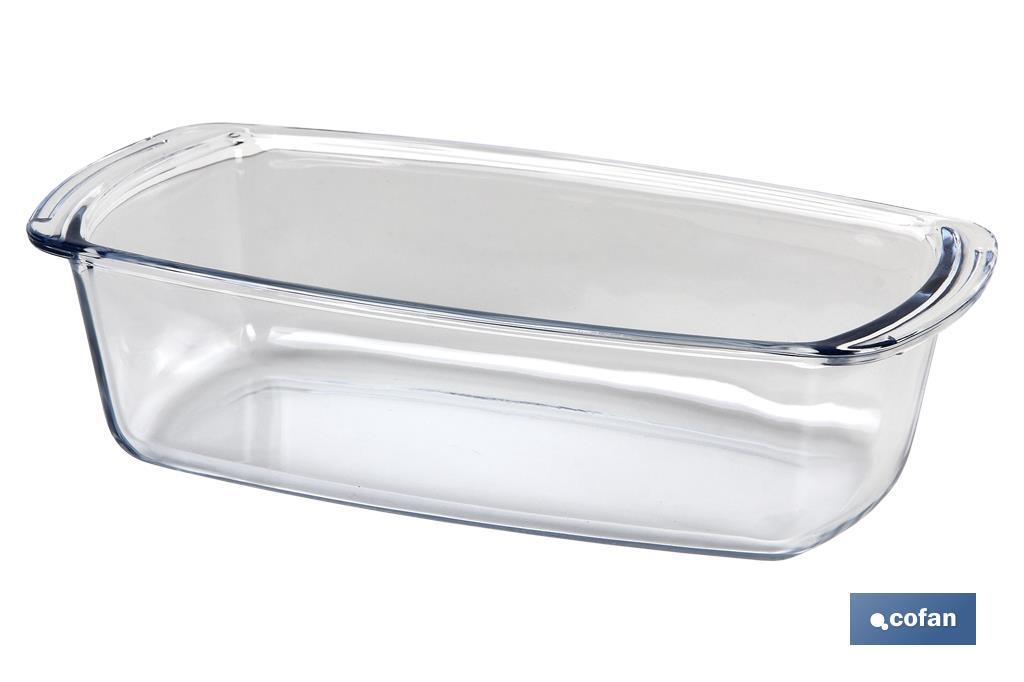 Bandeja oval de vidro de borosilicato Modelo Baritina I Capacidade 1800 ml I Peso 800 gramas - Cofan