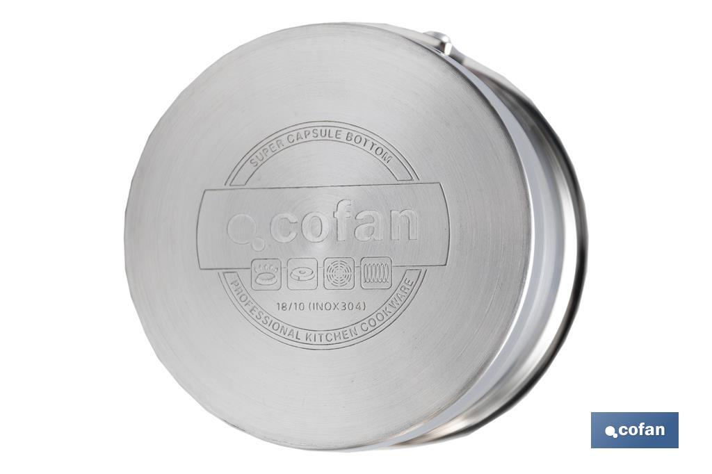 Stainless-steel saucepan | Capacity: 1 litre | Lid not included | Cadenza Model - Cofan