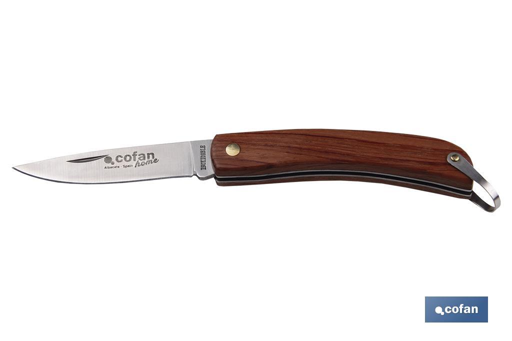 Campaign pocket knife | Blade size: 8.5cm| Brown | Stainless-steel blade - Cofan