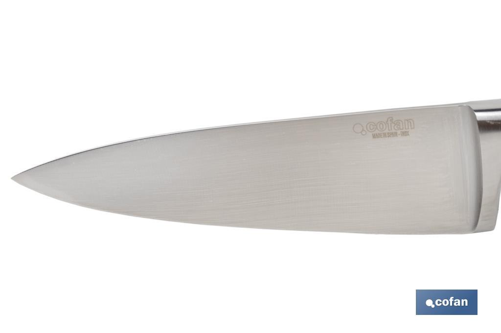 Cuchillo de Cocina con Forjado Francés | En Color Rojo | Diferentes Medidas - Cofan