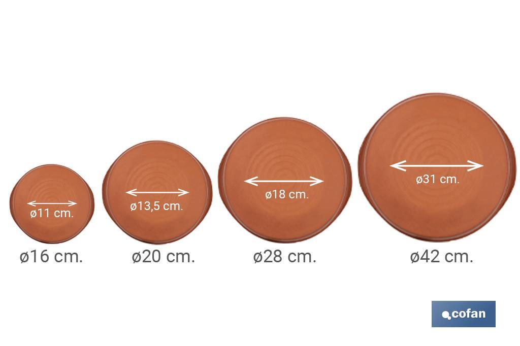 Heat-resistant terracotta round dish | Available in different sizes | Cook recipes on a slow burn - Cofan