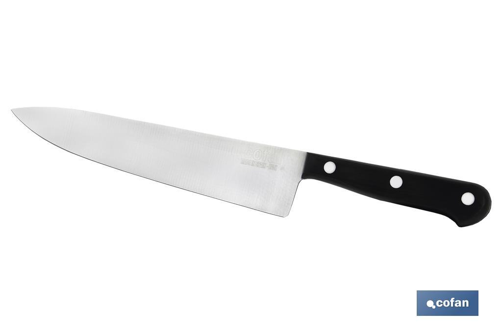 Chef's knife | Saffron Model | Blade size: 20cm | Stainless-steel blade | Polyoxymethylene handle | Black - Cofan