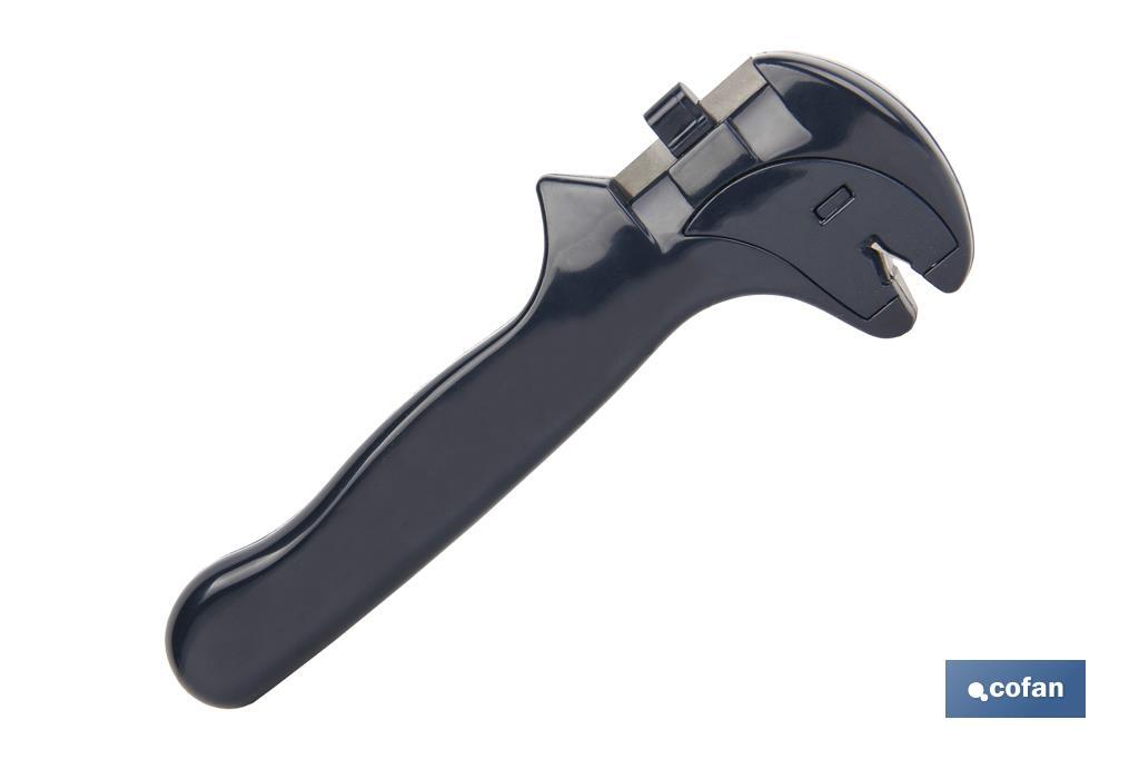 Professional knife sharpener | ABS | Blue | Size: 4 x 6cm - Cofan