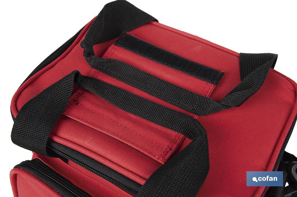 Glacière portable pour aliments | Sac isotherme | Sangle réglable | Couleur : rouge | Dimensions : 23 x 17 x 18 cm - Cofan