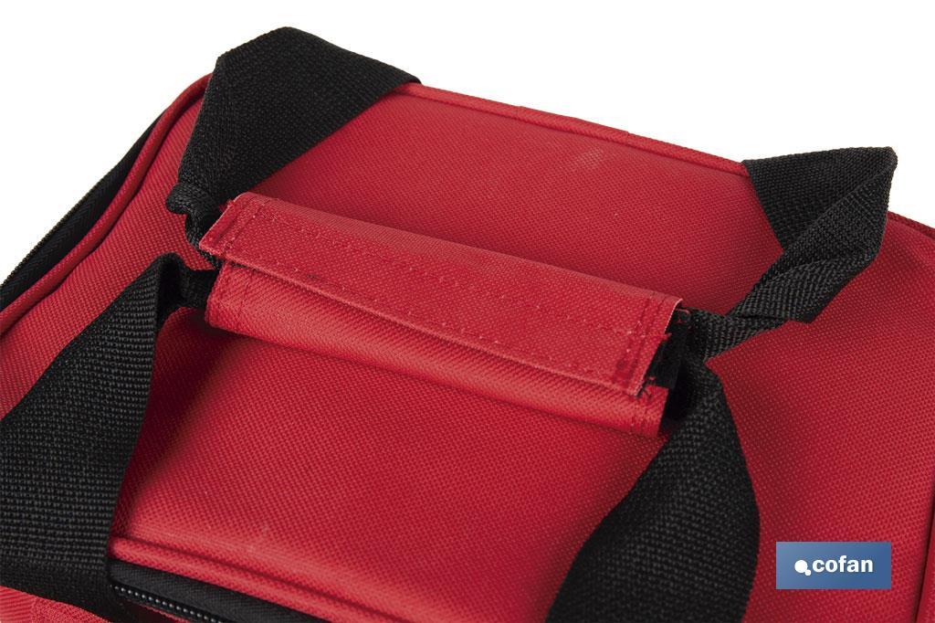 Glacière portable pour aliments | Sac isotherme | Sangle réglable | Couleur : rouge | Dimensions : 23 x 17 x 18 cm - Cofan
