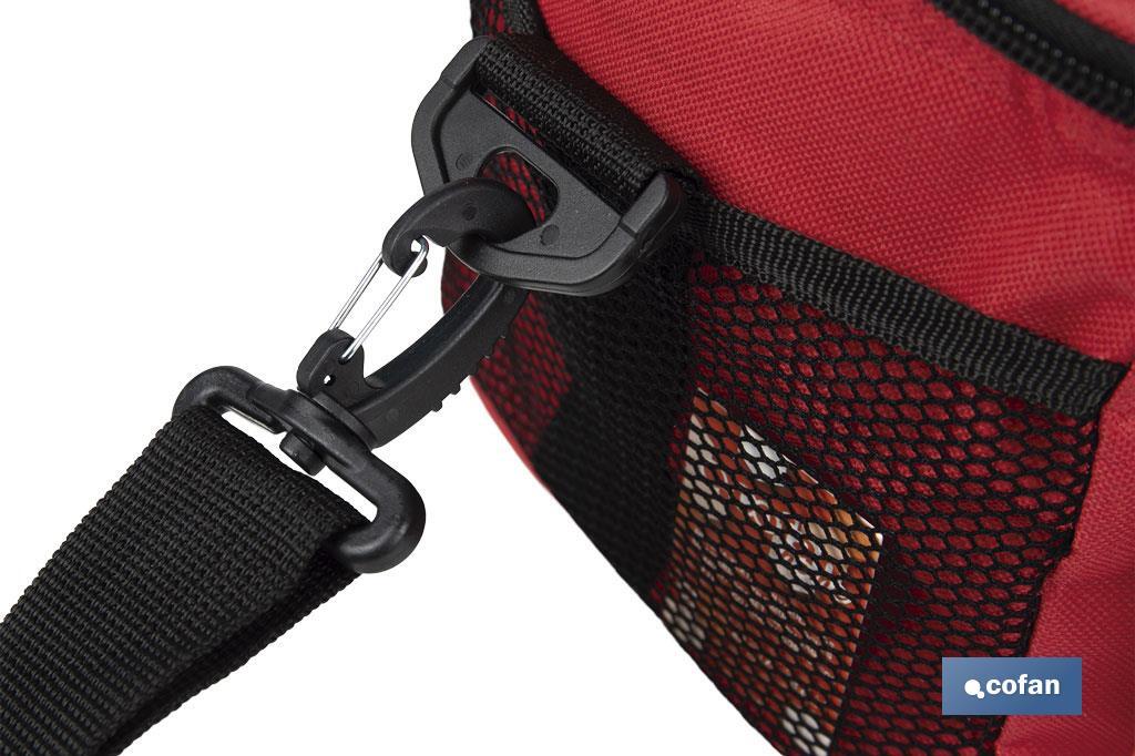 Glacière portable pour aliments | Sac isotherme | Sangle réglable | Couleur : rouge | Dimensions : 23 x 17 x 18 cm - Cofan