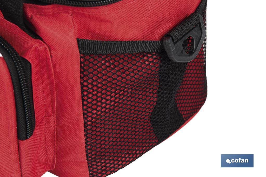 Glacière portable pour aliments | Sac isotherme | Sangle réglable | Couleur : rouge | Dimensions : 23 x 17 x 18 cm - Cofan
