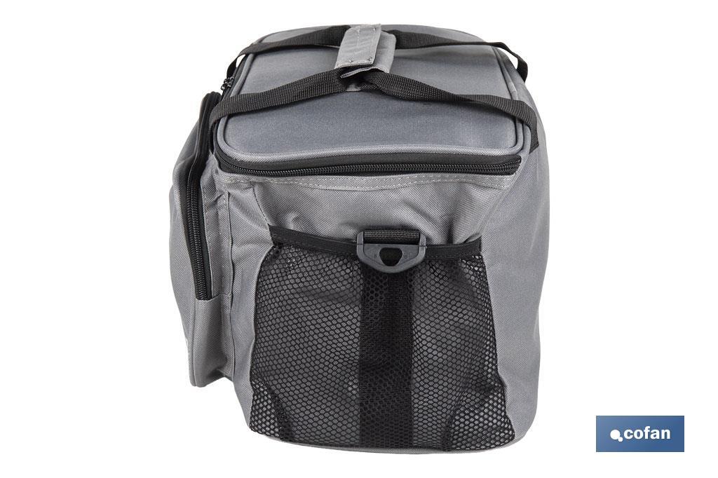 Glacière portable pour aliments | Sac isotherme | Sangle réglable | Couleur : gris foncé | Dimensions : 33,5 x 24 x 26 cm - Cofan