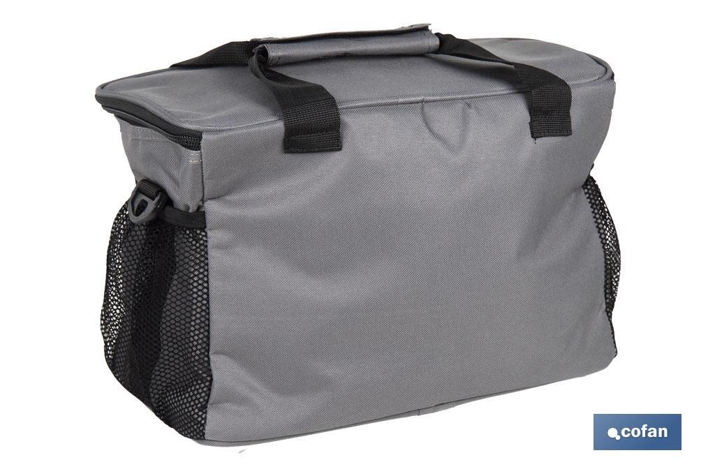 Glacière portable pour aliments | Sac isotherme | Sangle réglable | Couleur : gris foncé | Dimensions : 33,5 x 24 x 26 cm - Cofan