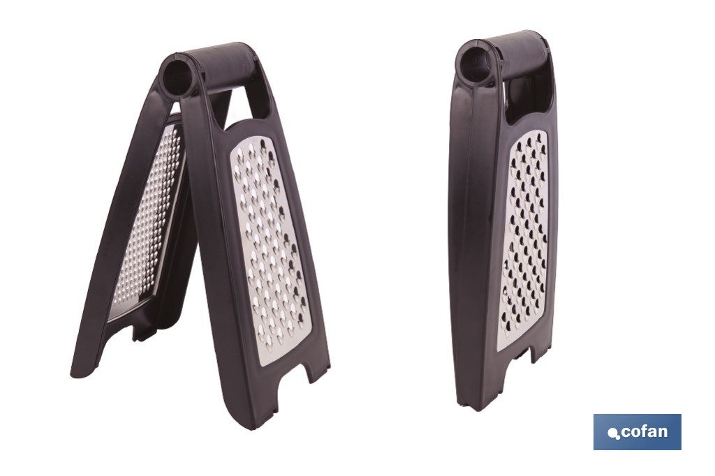 Double-sided folding grater: fine and coarse grating | Non-slip base | Assorted colours - Cofan