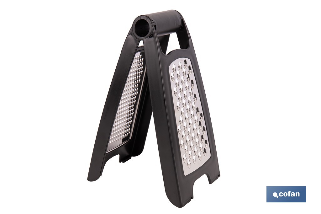 Double-sided folding grater: fine and coarse grating | Non-slip base | Assorted colours - Cofan