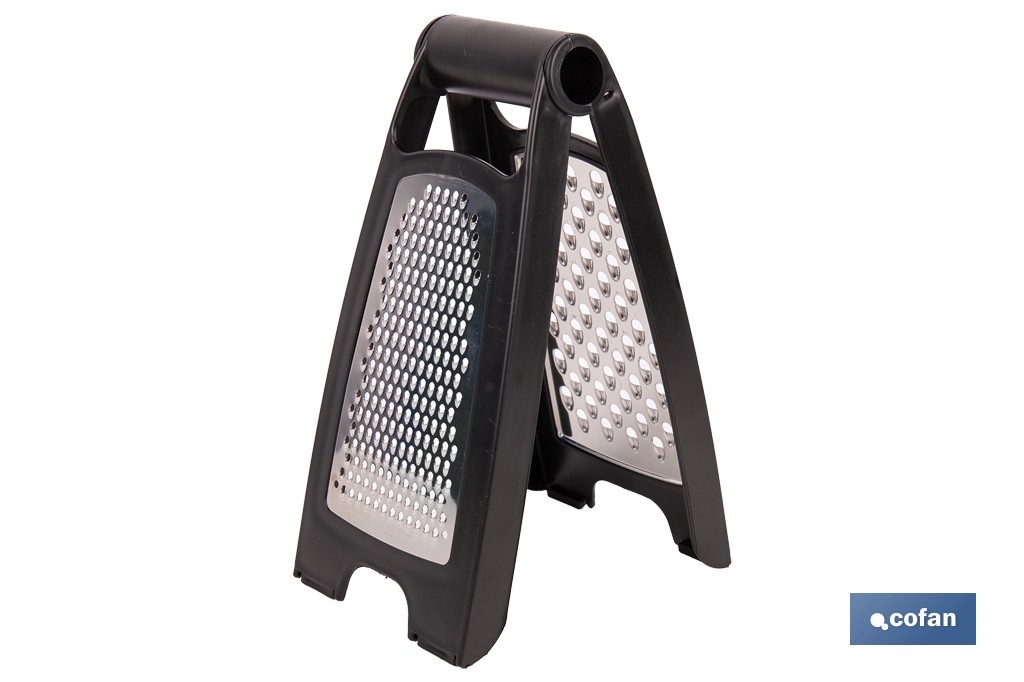 Double-sided folding grater: fine and coarse grating | Non-slip base | Assorted colours - Cofan