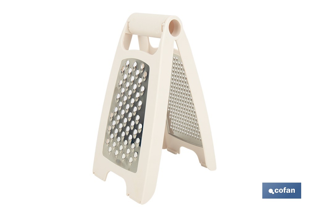 Double-sided folding grater: fine and coarse grating | Non-slip base | Assorted colours - Cofan