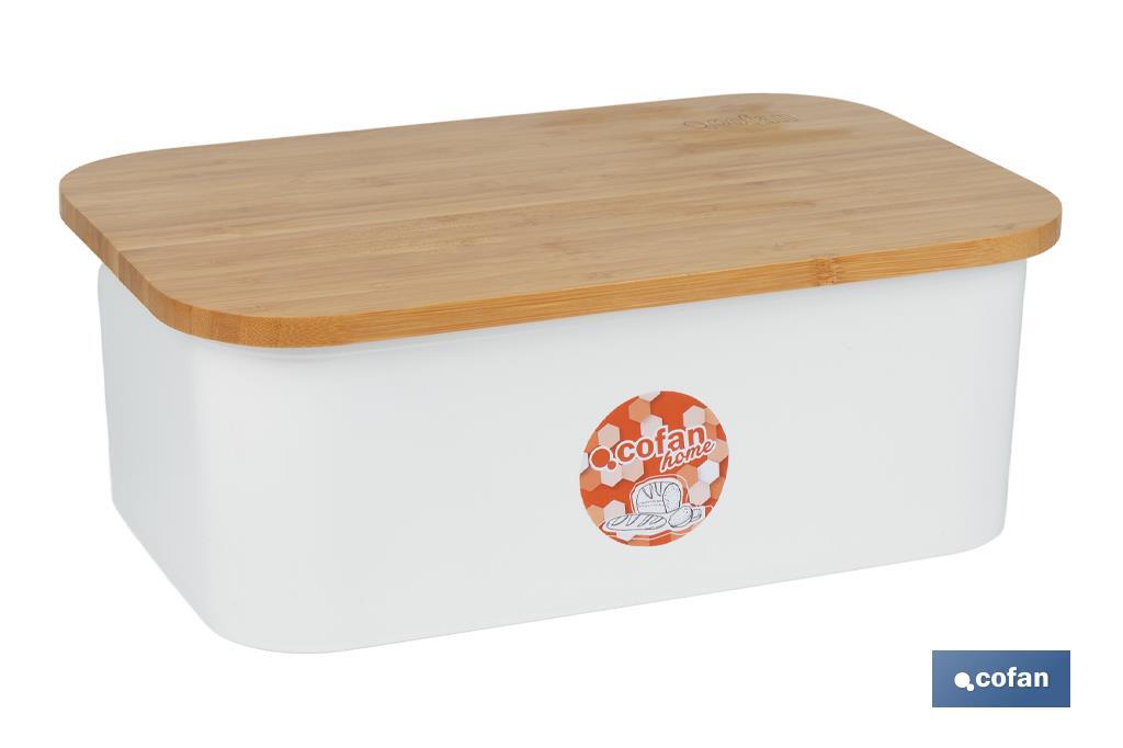 Pack de panera con tapa de bambú, 6 vasos de agua de 400 ml, 6 platos redondos | Disponible en color verde agua y beige - Cofan