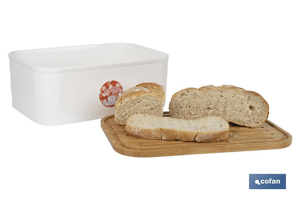 Bread bin with bamboo lid | minimalist design | 6.5 l capacity | Perfect for keeping bread fresh | Available in different colours - Cofan