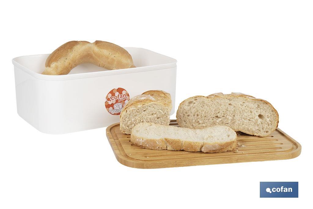 Bread bin with bamboo lid | minimalist design | 6.5 l capacity | Perfect for keeping bread fresh | Available in different colours - Cofan