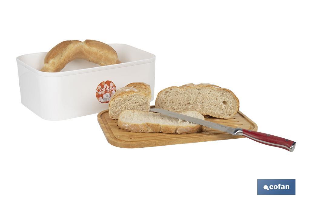 Bread bin with bamboo lid | minimalist design | 6.5 l capacity | Perfect for keeping bread fresh | Available in different colours - Cofan