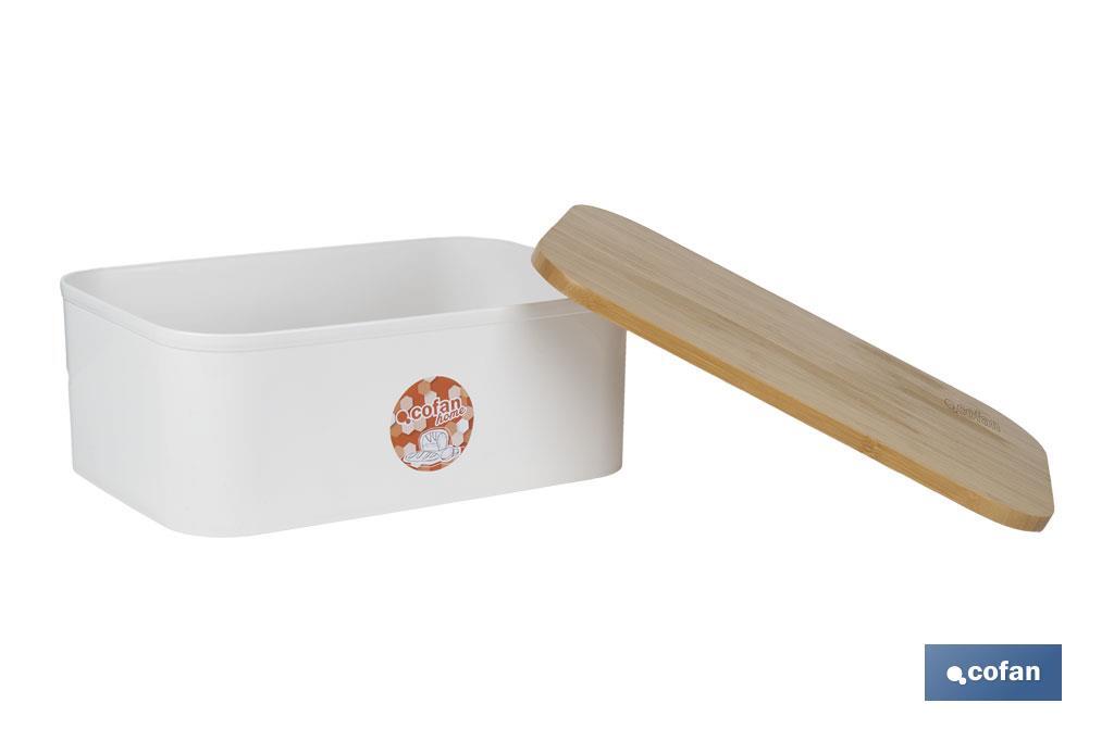 Pack de panera con tapa de bambú, 6 vasos de agua de 400 ml, 6 platos redondos | Disponible en color verde agua y beige - Cofan