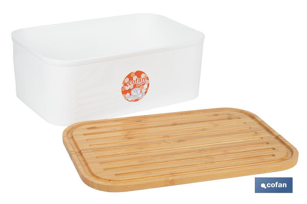 Pack de panera con tapa de bambú, 6 vasos de agua de 400 ml, 6 platos redondos | Disponible en color verde agua y beige - Cofan