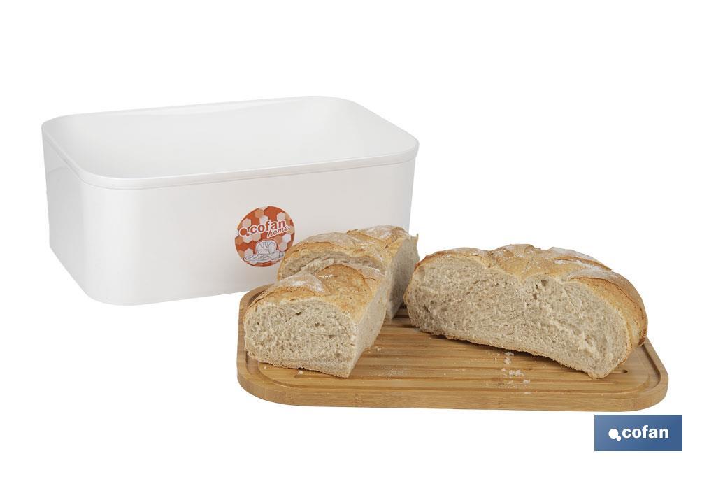 Bread bin with bamboo lid | minimalist design | 6.5 l capacity | Perfect for keeping bread fresh | Available in different colours - Cofan